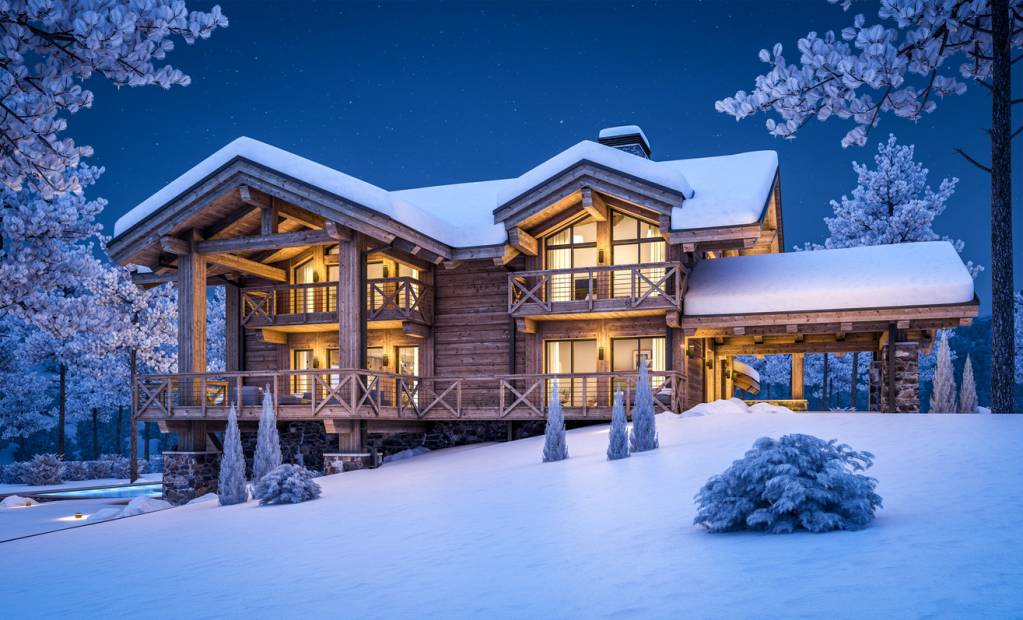 immobilier alpin haut de gamme, chalet de luxe