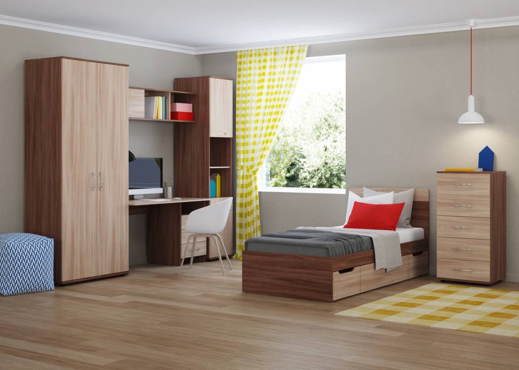 chambre adolescent conception lit rangement enfant bois écoresponsable