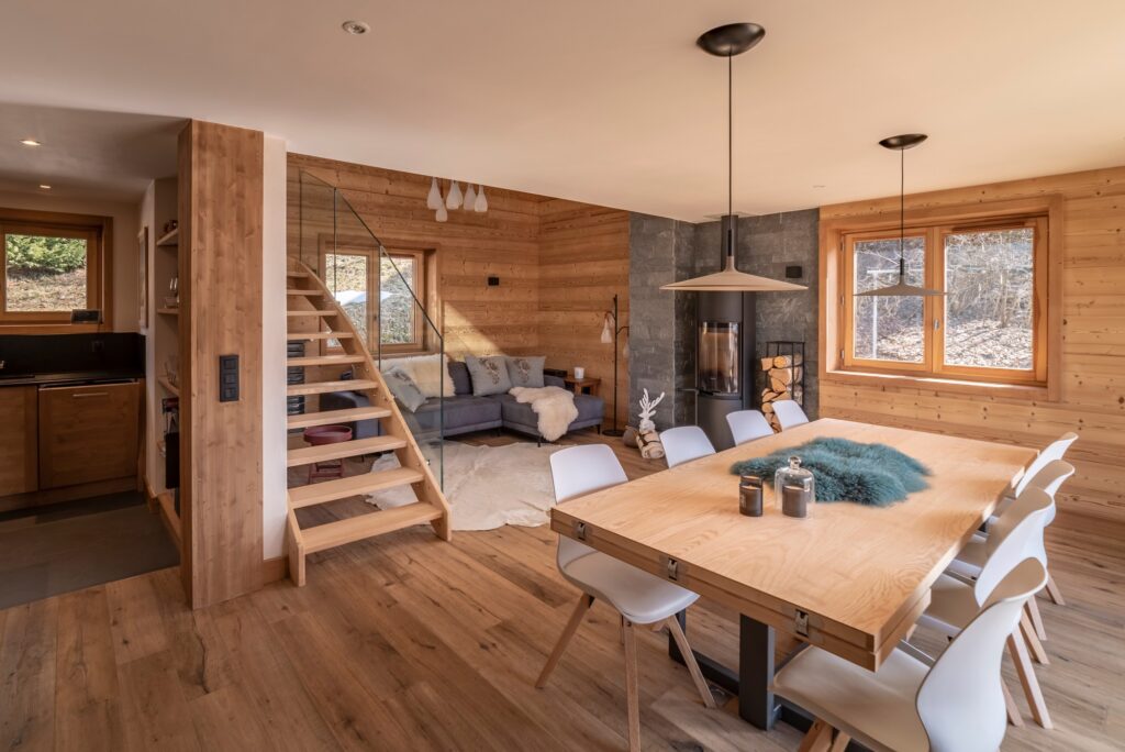 chalet en bois interieur design