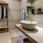 Le béton ciré salle de bain dsign