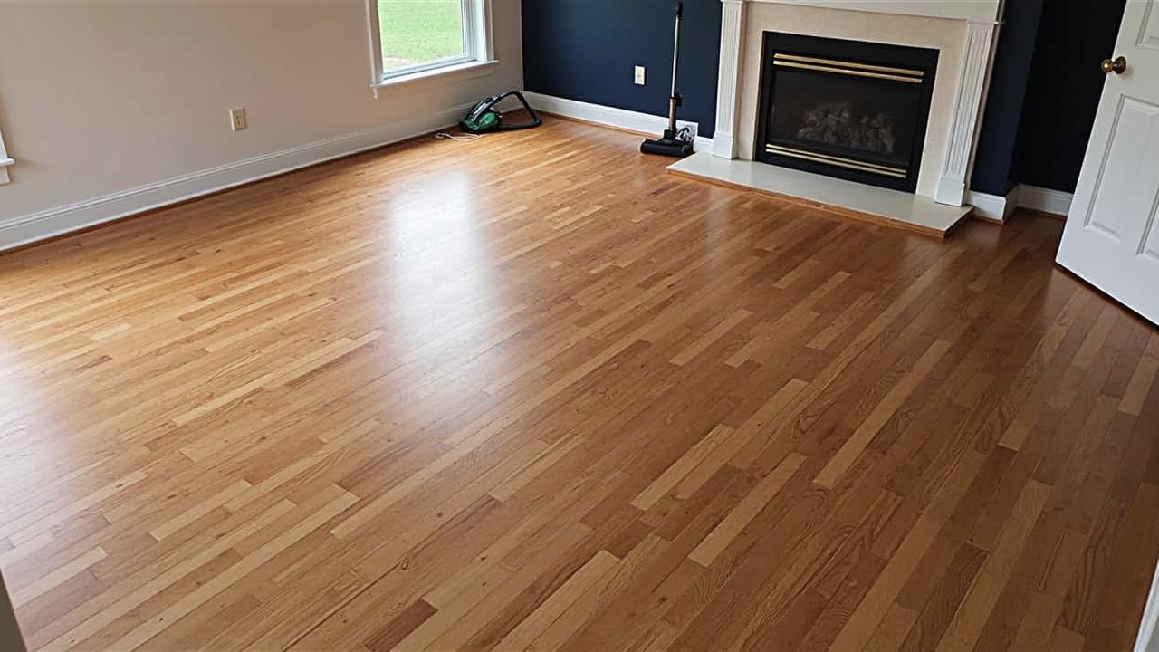 vieux parquet une fois rénové et ciré