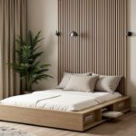 lit dans une chambre design