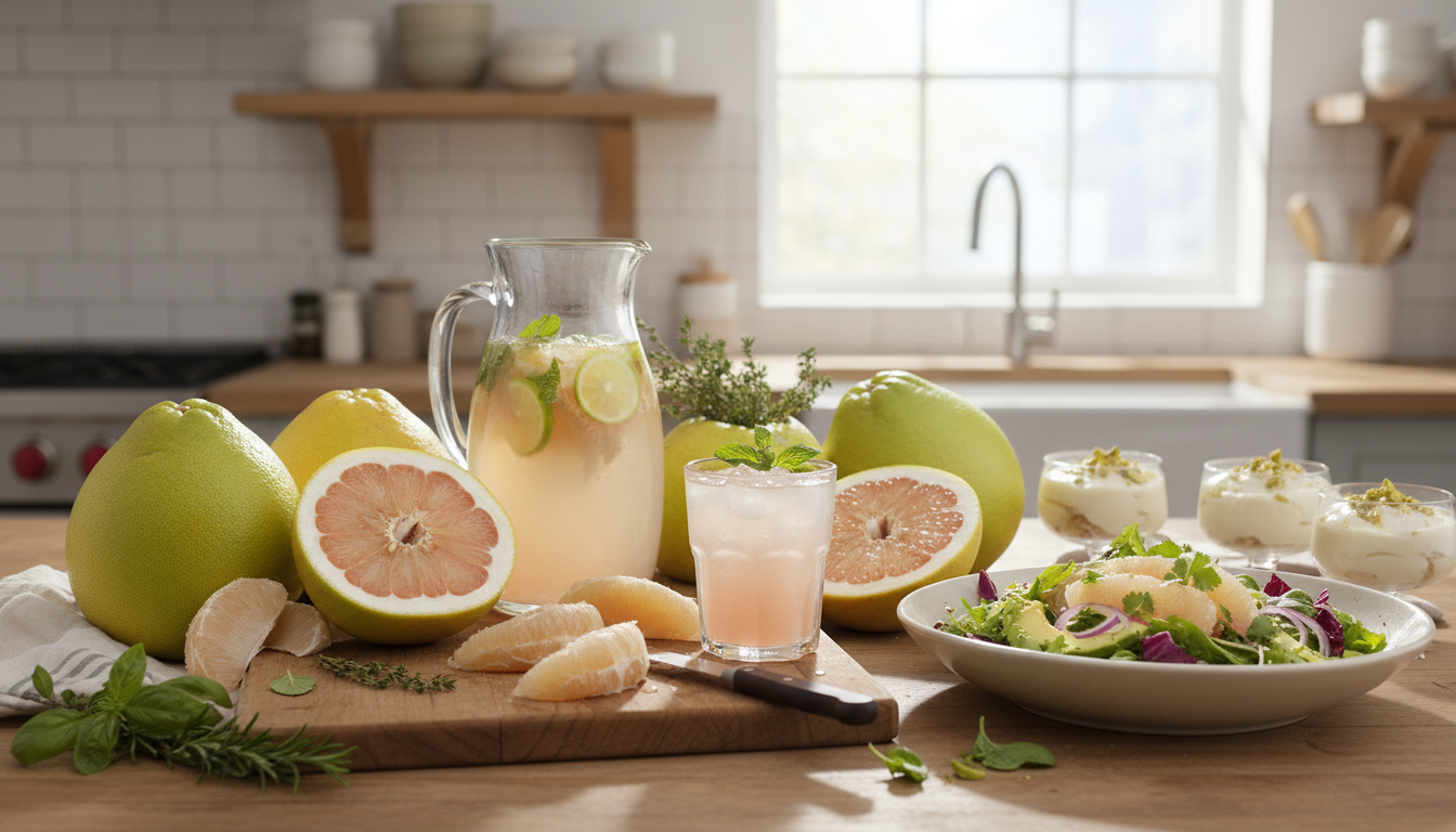 découvrez comment le pomelo peut transformer vos recettes maison en créations rafraîchissantes et savoureuses, grâce à ses saveurs uniques et ses bienfaits naturels.