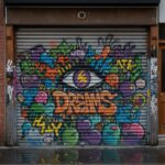 rideau metallique taggé et pas si moche